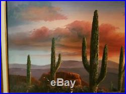 B. Duggan Original Signed Framed Oil on Canvas Desert Scape. 38 X 26
