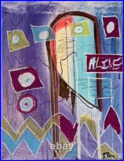 B. Perry Original Acrylic 14x11 CPainting Signed Art On Paper Home Decor Fine Art