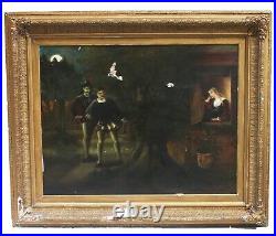BEAUTIFUL ANTIQUE ENGLISH PAINTING 1860 CIRCA OIL ON CANVAS 120 by 100 cm