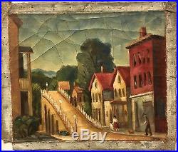 Ben Benn Original Oil On Loose Canvas Well Listed Early As Is C1930's