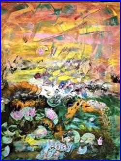 BLOOM WHERE THE LIGHT SINKS Abstract Painting on Canvas, Original Art 16x20in