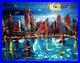 BLUE-CITYSCAPE-Pop-Art-Painting-Original-Oil-On-Canvas-Gallery-Artist-TEAXQ-01-in