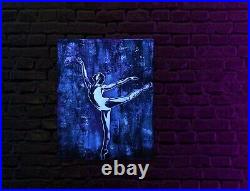 Ballerina Original Paintings on Canvas 16x20 Glows in UV Blacklight