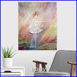 Ballet Prima Ballerina Original Painting Figurative Art on Canvas Abstract Girl