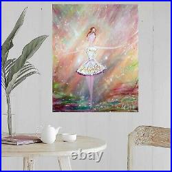 Ballet Prima Ballerina Original Painting Figurative Art on Canvas Abstract Girl