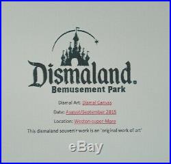 Banksy Original Spray On Canvas Lot Of 4 Dismaland Souvenirs Signed Dated W' COA