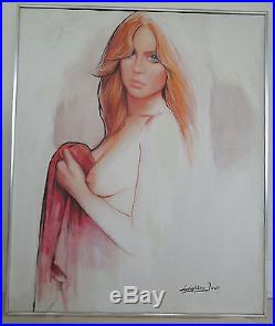 Barry LEIGHTON JONES Nude Female oil on canvas original painting Signed 36 x 30