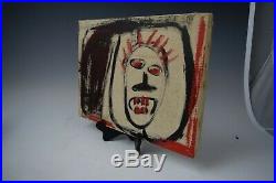 Basquiat, Original Acrylic & Oil Stick Painting on Canvas Signed