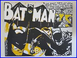 Batman 40x31.5 John Stango Original Abstract Art On Canvas Painting Superhero