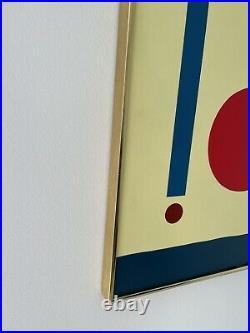 Bauhaus / Midcentury Geometric Op Art Abstract Painting on Canvas, 24x30 Signed