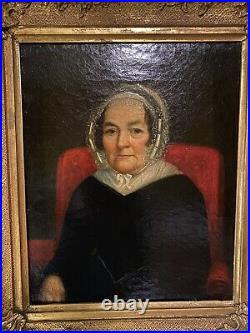 Beautiful Antique Oil Portrait of Older Woman