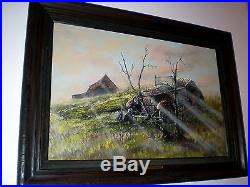 Beautiful original oil on canvas By American listed artist Cecil R. Young Jr