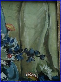 Beautiful original still life oil on canvas signed indistinctly & dated 1951