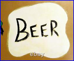 Beer Advertising Bar Painting On Loose Canvas. 20 X 30 By Jordok. Big