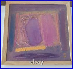 Betty-Shanks Haines Original Art Lavender Blue Oil on Canvas 34 x 33.5 cm