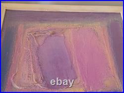 Betty-Shanks Haines Original Art Lavender Blue Oil on Canvas 34 x 33.5 cm