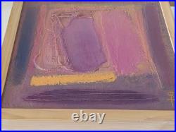 Betty-Shanks Haines Original Art Lavender Blue Oil on Canvas 34 x 33.5 cm