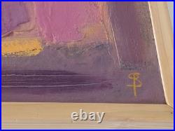 Betty-Shanks Haines Original Art Lavender Blue Oil on Canvas 34 x 33.5 cm