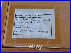 Betty-Shanks Haines Original Art Lavender Blue Oil on Canvas 34 x 33.5 cm