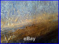 Blue Canvas Painting Abstract sea Marine Art Large acrylic Art Original Art Larg