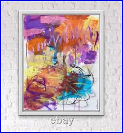 Bold Raw Colorful Urban OOAK painting Contemporary Abstract Art on canvas byKat Bold Raw Colorful Urban OOAK painting Contemporary Abstract Art on canvas byKat