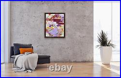 Bold Raw Colorful Urban OOAK painting Contemporary Abstract Art on canvas byKat