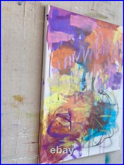 Bold Raw Colorful Urban OOAK painting Contemporary Abstract Art on canvas byKat Bold Raw Colorful Urban OOAK painting Contemporary Abstract Art on canvas byKat