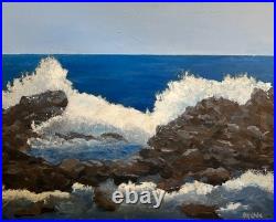 Breaking Wave Original painting by ATCHIE. Cert. Of Authenticity. Ships Free