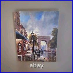 Brent Heighton Original Acrylic Painting Arc de Triomphe Avenue Wall 16x20