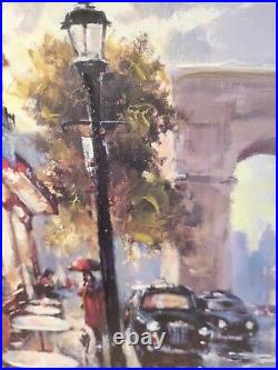 Brent Heighton Original Acrylic Painting Arc de Triomphe Avenue Wall 16x20