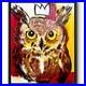 Brown-Owl-Painting-Canvas-Rutenberg-Original-11x14-Expressionist-Crowned-589-01-kvfz