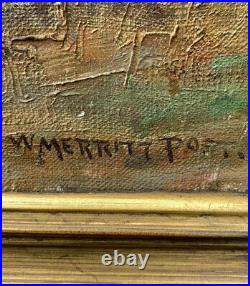 C1900 New England Impressionist Landscape Painting Signed William Merritt Post