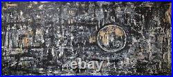 CUBAN CONTEMPORARY ART ABSTRACT/EXPRESSIONISM OIL/CANV 24 x 57 RENE FERRER