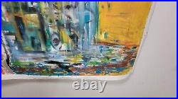 CUBAN CONTEMPORARY ART ABSTRACT/EXPRESSIONISM OIL/CANVAS 39 x 39 RENE FERRER