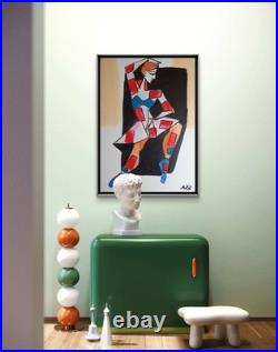 CUBISM WOMAN 12x16 FIGURATIVE ABSTRACT EXPRESSIONIST ART ORIGINAL PAINTING NEW