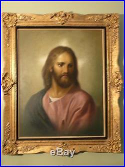 CYRUS AFSARY JESUS Original Oil on Canvas. Very Rare, Very Fine. Large 30x24