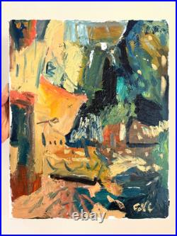 Cafe Terrace At Night Cubism Cityscape Oil Painting Abstract Art on Canvas 16x20