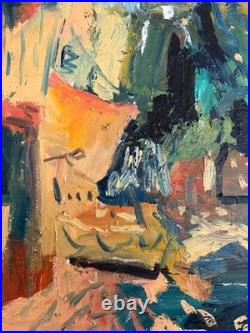 Cafe Terrace At Night Cubism Cityscape Oil Painting Abstract Art on Canvas 16x20