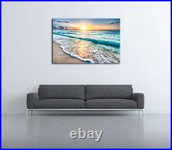 Canvas Wall Art Print Painting Picture Home Decor Sea Beach Landscape Blue Large