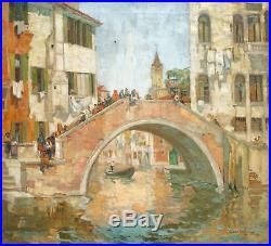 Carl Preussl Original Oil on Canvas Venice NEW PRICE