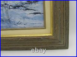 Carl Seyboldt Oil Painting Native American Western Winter Scene Coming Home