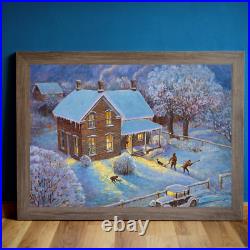 Carlile Home Christmas, Vernon Murdock, Oil Painting, Giclee, Snow, Best Seller