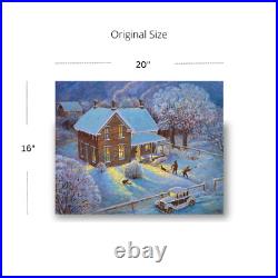 Carlile Home Christmas, Vernon Murdock, Oil Painting, Giclee, Snow, Best Seller