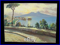 Carlo Ciappa Original Oil on Canvas Mt. Vesuvius
