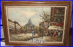 Caroline Burnett Paris Tabac Market Huge Original Oil On Canvas Painting