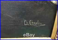 Charles Chaplin Antique Painting Oil on canvas Original Signed Catalogued France