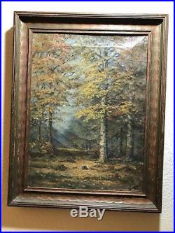 Charles Collins (1851 1921) Original Oil On Canvas Wonderful Detail And Light
