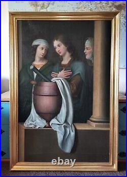 Christ Italian Renaissance Old Master 18thC Large Fine Antique Oil Painting