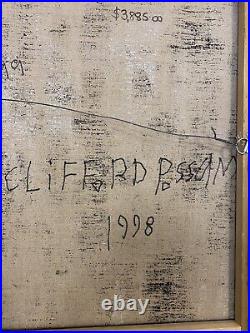 Clifford Possum (Tjapaltjarri) Painting Signed Authentic 1998 36x48 Bush Berries