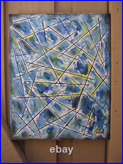 Collectible A BLUE HOLIDAY 16x20 canvas art original painting signed Crowell US